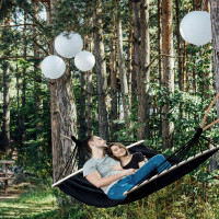 Závěsná houpací síť ULTIMATE XXL 200x150 cm - grafitová