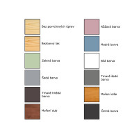 Odnímatelná zábrana z masivu - typ B - 89 cm