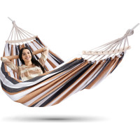 Houpací síť EDEN SAND - hnědá s pruhy