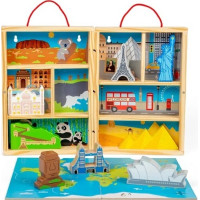 Bigjigs Toys Dřevěná cestovatelská hrací sada