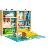 Bigjigs Toys Dřevěná cestovatelská hrací sada