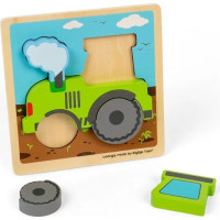 Bigjigs Toys Vkládací puzzle Traktor