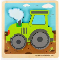 Bigjigs Toys Vkládací puzzle Traktor