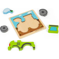 Bigjigs Toys Vkládací puzzle Traktor