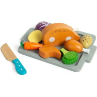 Bigjigs Toys Sada Pečené kuře se zeleninou