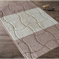 Sada koupelnových předložek s výřezem TÁŇA - tiles - béžová