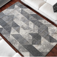 Kusový koberec STIVA geometric - šedý