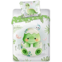 Dětské bavlněné povlečení do postýlky 135x100 cm CUDDLES - Dino