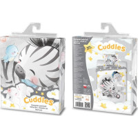 Dětské bavlněné povlečení do postýlky 135x100 cm CUDDLES - Zebra