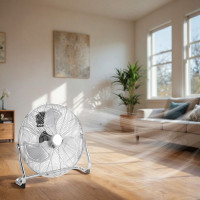 Podlahový ventilátor TYBER - stříbrný