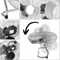 Podlahový ventilátor TYBER - stříbrný