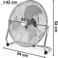Podlahový ventilátor TYBER - stříbrný