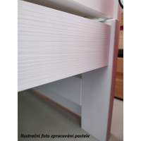 Dětská postel z masivu borovice PATRICIE s přistýlkou a šuplíky - 180x80 cm - BÍLÁ