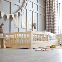 Dětská Montessori postel z masivu borovice BASIC - 200x90 cm