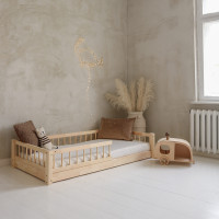 Dětská Montessori postel z masivu borovice Basic BELLO - 180x80 cm
