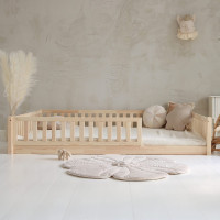Dětská Montessori postel z masivu borovice Basic LOVE - 200x140 cm