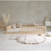 Dětská Montessori postel z masivu borovice Basic LOVE - 200x140 cm