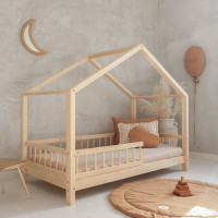 Dětská domečková postel z masivu borovice Bedhouse BELLO (se šuplíkem/s přistýlkou) - 180x80 cm