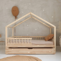 Dětská domečková postel z masivu borovice Bedhouse BELLO (se šuplíkem/s přistýlkou) - 180x80 cm