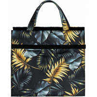 Oboustranná plážová podložka 180x50x3 cm - černá/Golden Palms