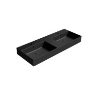 GSI KUBE X keramické dvojumyvadlo 120x47cm, černá mat 9425126