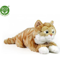 Rappa Plyšová mourovatá kočka hnědá 40 cm ECO-FRIENDLY