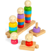 Bigjigs Toys Nasazování Duhová rodina