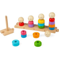 Bigjigs Toys Nasazování Duhová rodina