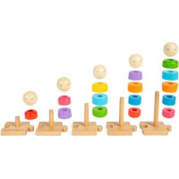 Bigjigs Toys Nasazování Duhová rodina