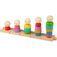 Bigjigs Toys Nasazování Duhová rodina