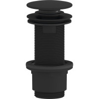 Sapho Umyvadlová výpust 5/4“, click-clack, velká zátka, 10-80mm, ABS/černá mat CV1132B