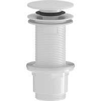 Sapho Umyvadlová výpust 5/4“, click-clack, velká zátka, 10-80mm, ABS/bílá CV1132W