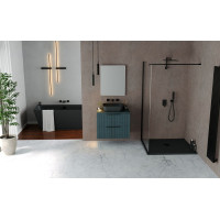 Polysan BANERA SQUARE umyvadlo na desku, litý mramor, 50x36cm, antracit mat 14596.51
