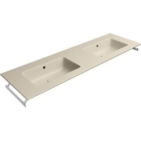 GSI PURA keramické dvojumyvadlo Slim 142x46cm, bez otvoru, creta mat 8889008
