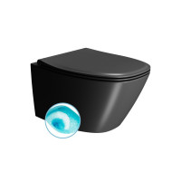 GSI MODO závěsná WC mísa, Swirlflush, 37x54cm, černá dual-mat 841526