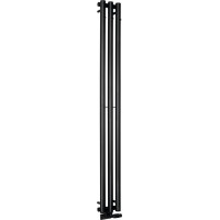 Sapho PILON otopné těleso 196x1800mm, se třemi háčky pro ručník, černá mat IZ128T