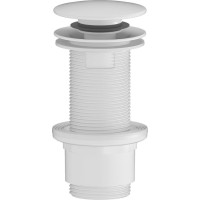 Sapho Umyvadlová výpust 5/4“, click-clack, velká zátka, 10-80mm, ABS/bílá mat CV1132WM