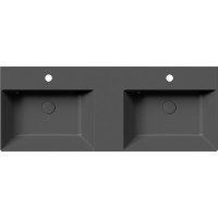 GSI KUBE X keramické dvojumyvadlo 120x47cm, černá mat 9425126