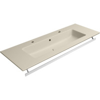 GSI PURA keramické umyvadlo Slim 122x46cm, 2 otvory, creta mat 8887208