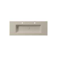 GSI PURA keramické umyvadlo Slim 122x46cm, 2 otvory, creta mat 8887208