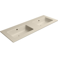 GSI PURA keramické dvojumyvadlo Slim 122x46cm, bez otvoru, creta mat 8888008
