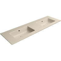 GSI PURA keramické dvojumyvadlo Slim 142x46cm, bez otvoru, creta mat 8889008