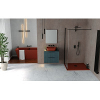 Polysan BANERA SQUARE umyvadlo na desku, litý mramor, 50x36cm, hnědá mat 14596.71