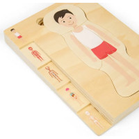 Bigjigs Toys Dřevěné puzzle Anatomie chlapec