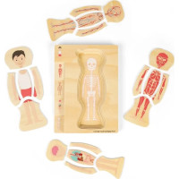 Bigjigs Toys Dřevěné puzzle Anatomie chlapec