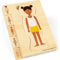 Bigjigs Toys Dřevěné puzzle Anatomie dívka
