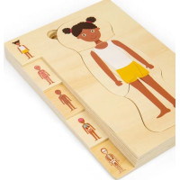 Bigjigs Toys Dřevěné puzzle Anatomie dívka