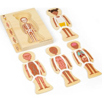 Bigjigs Toys Dřevěné puzzle Anatomie dívka