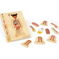 Bigjigs Toys Dřevěné puzzle Anatomie dívka