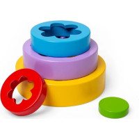 Bigjigs Toys Skládací květinová věž